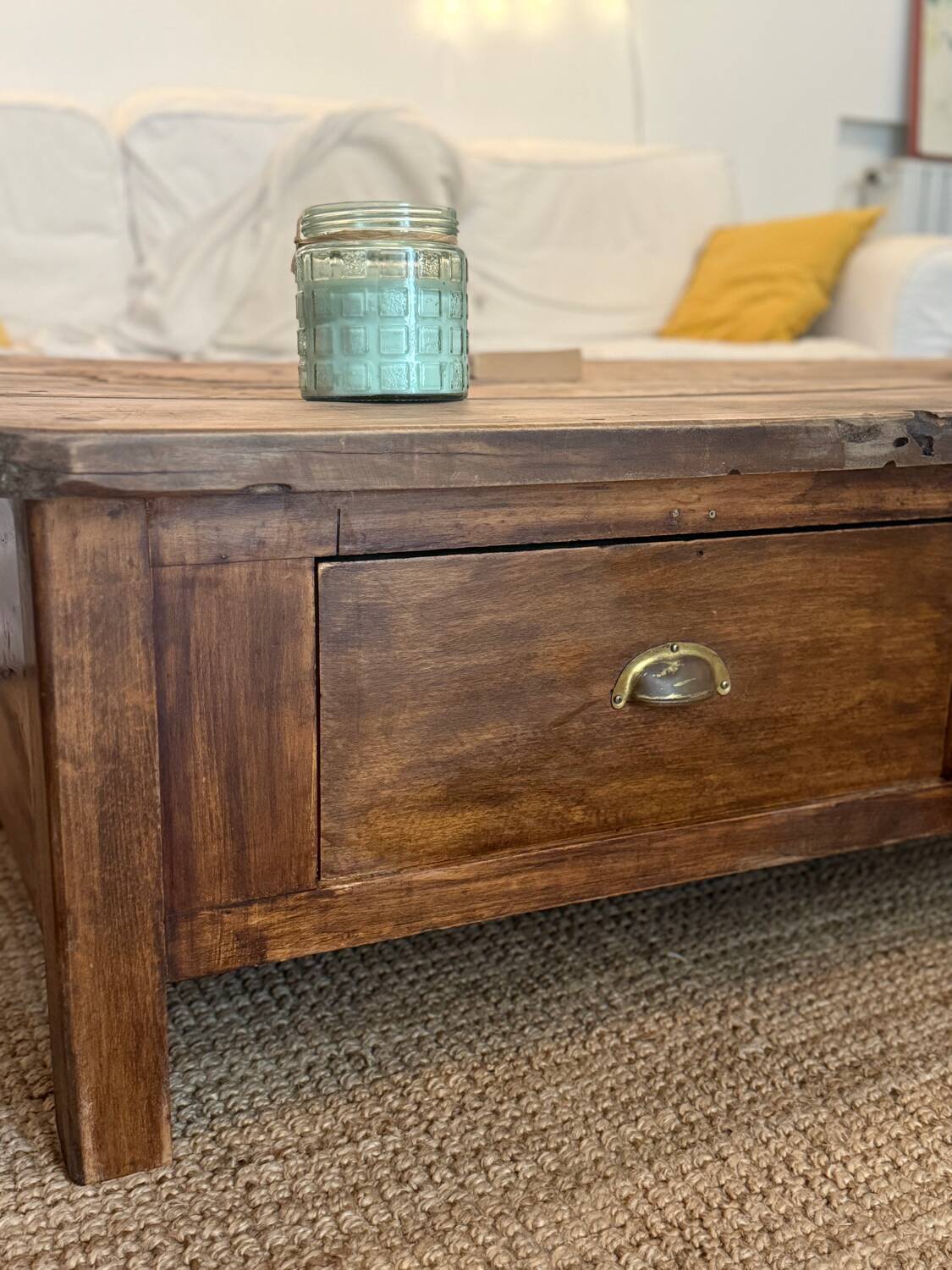 Solid wood coffee table