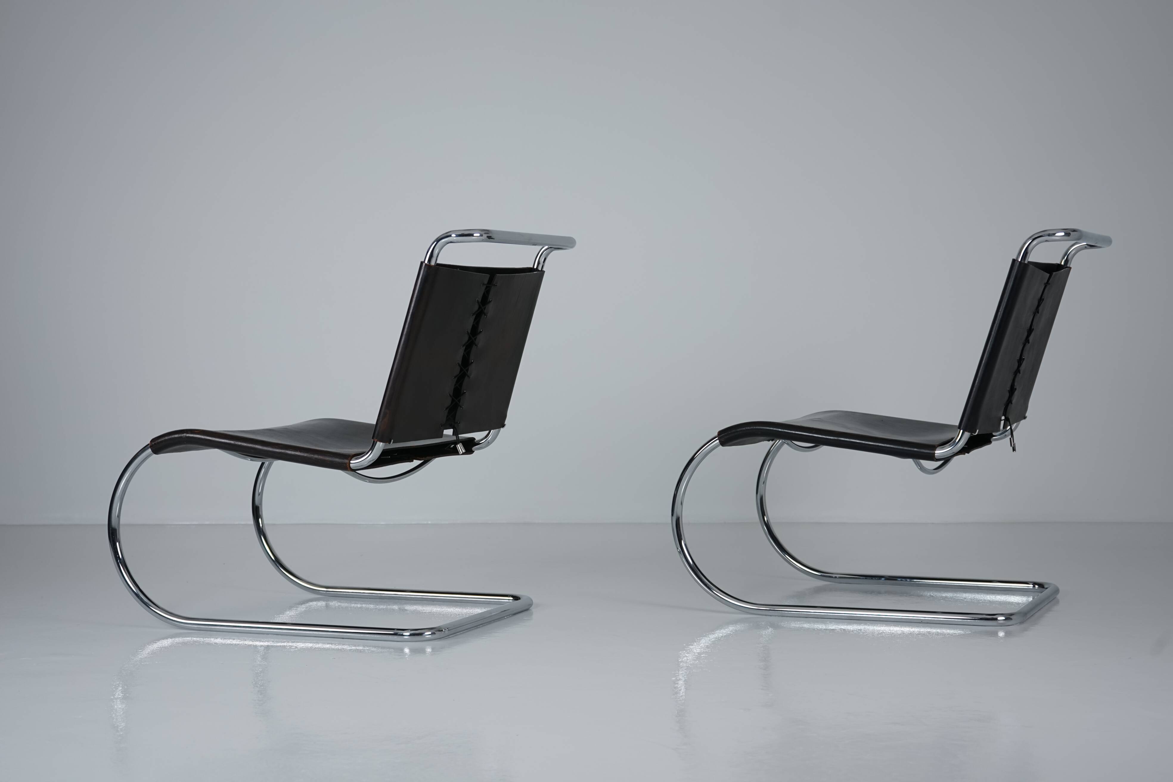 MR30/5 Tubular Steel Arm Chair by Ludwig Mies van der Rohe for Knoll Set of