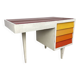 Sixties desk in wood and glass