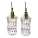 Vintage chiseled glass portable lamps