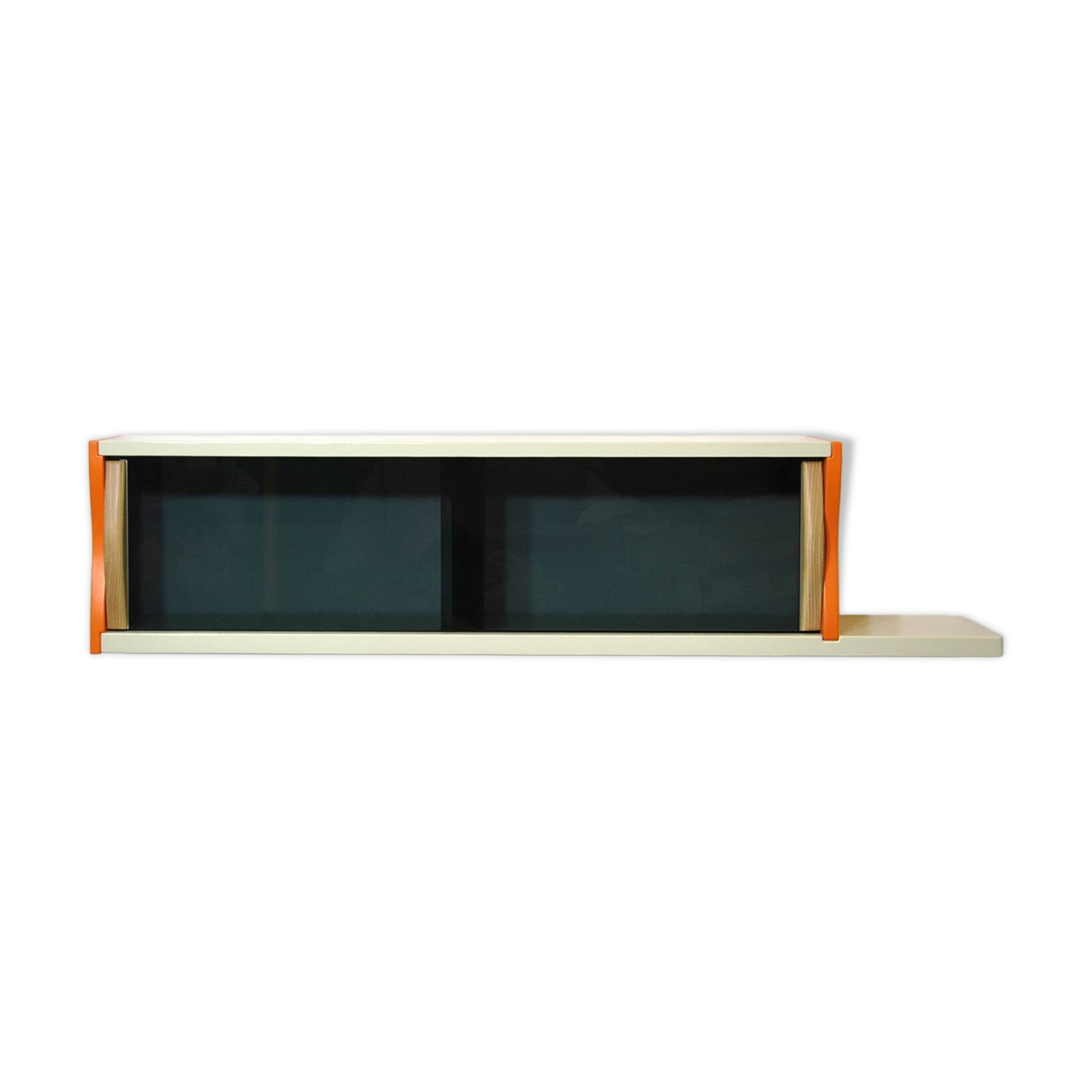 Smoked glass wall shelf