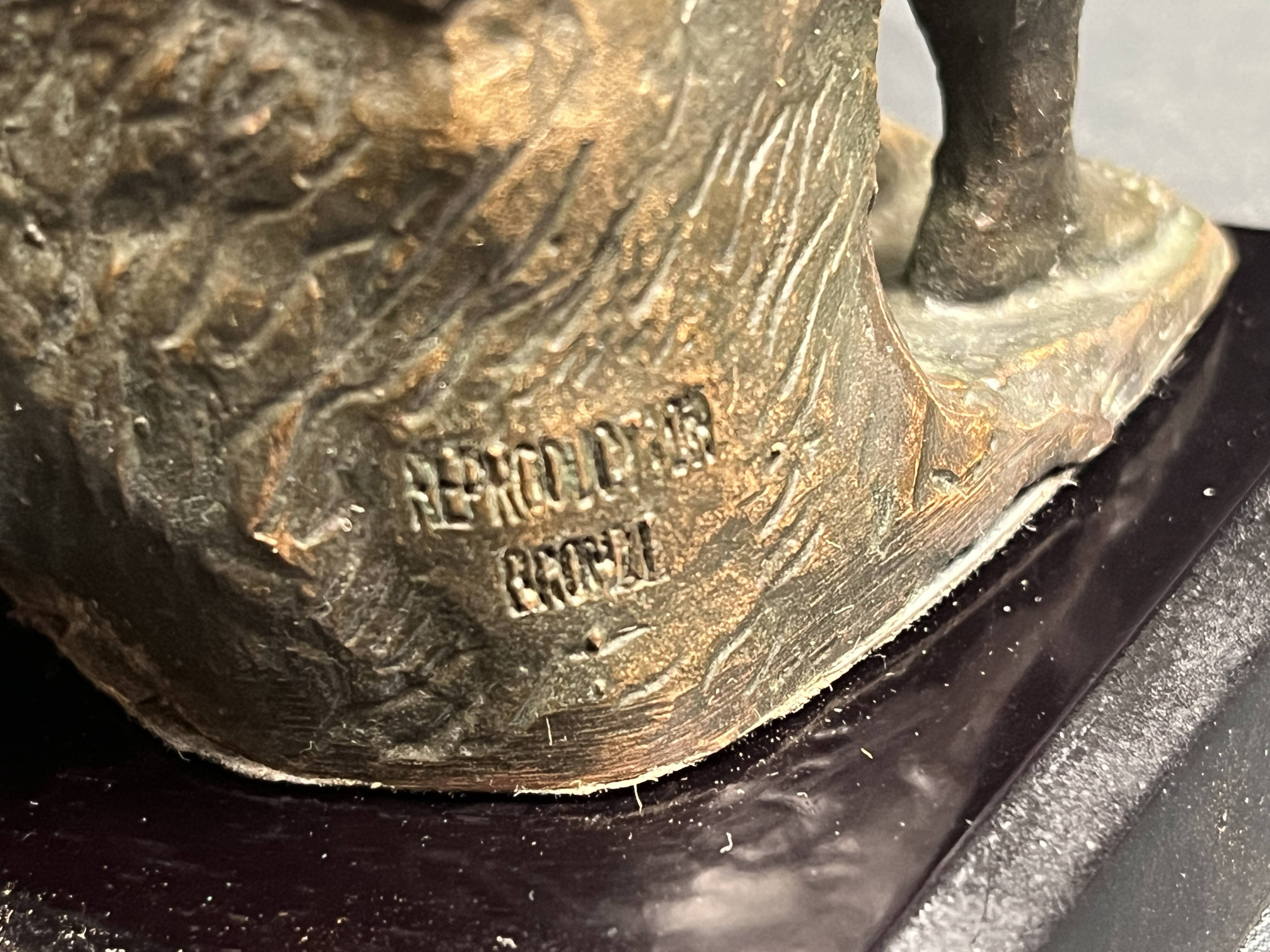 Rodin (d’après), reproduction en bronze Le Baiser XXème