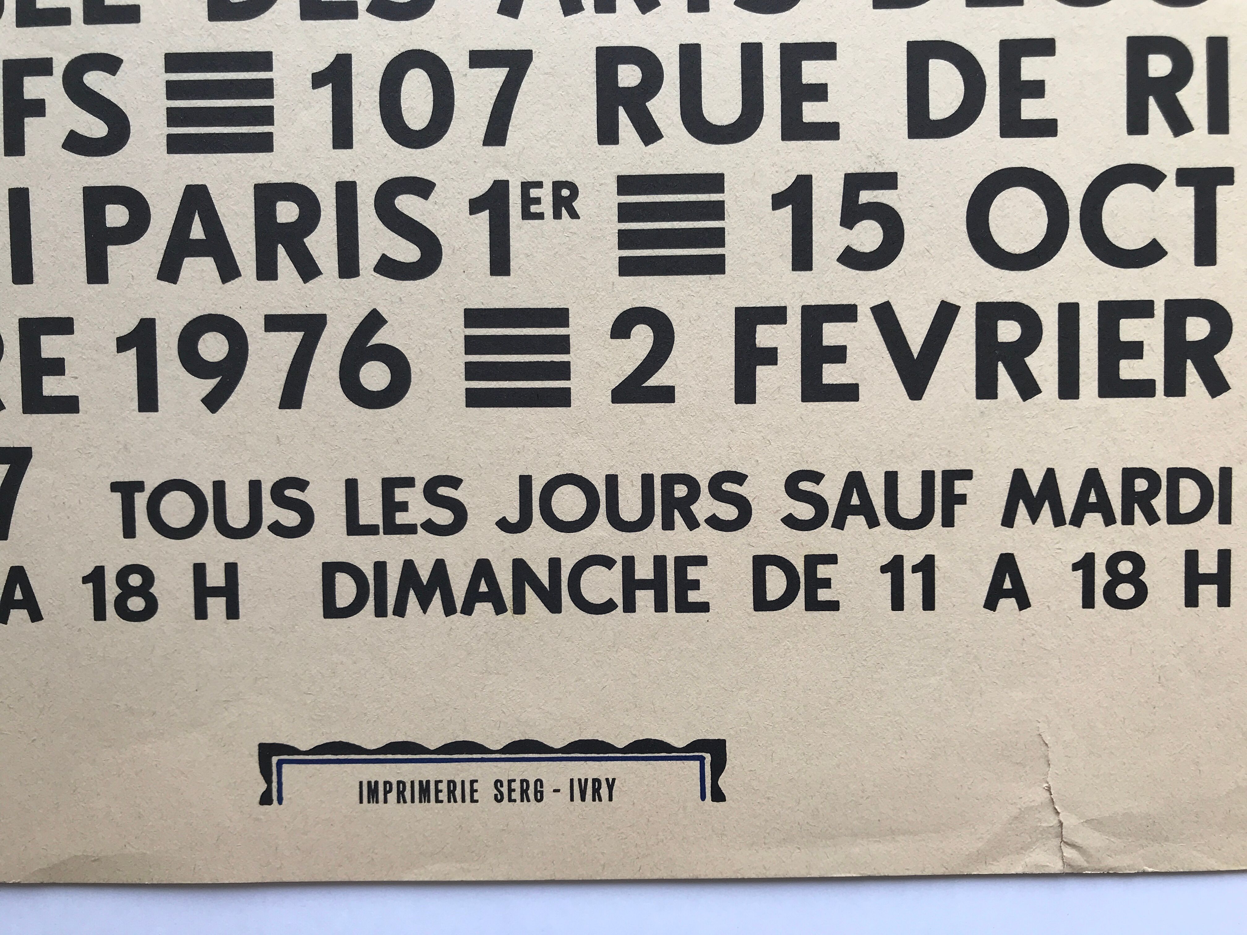 Poster after Robert BONFILS, Paris 1925, Musée des arts décoratifs, 1976