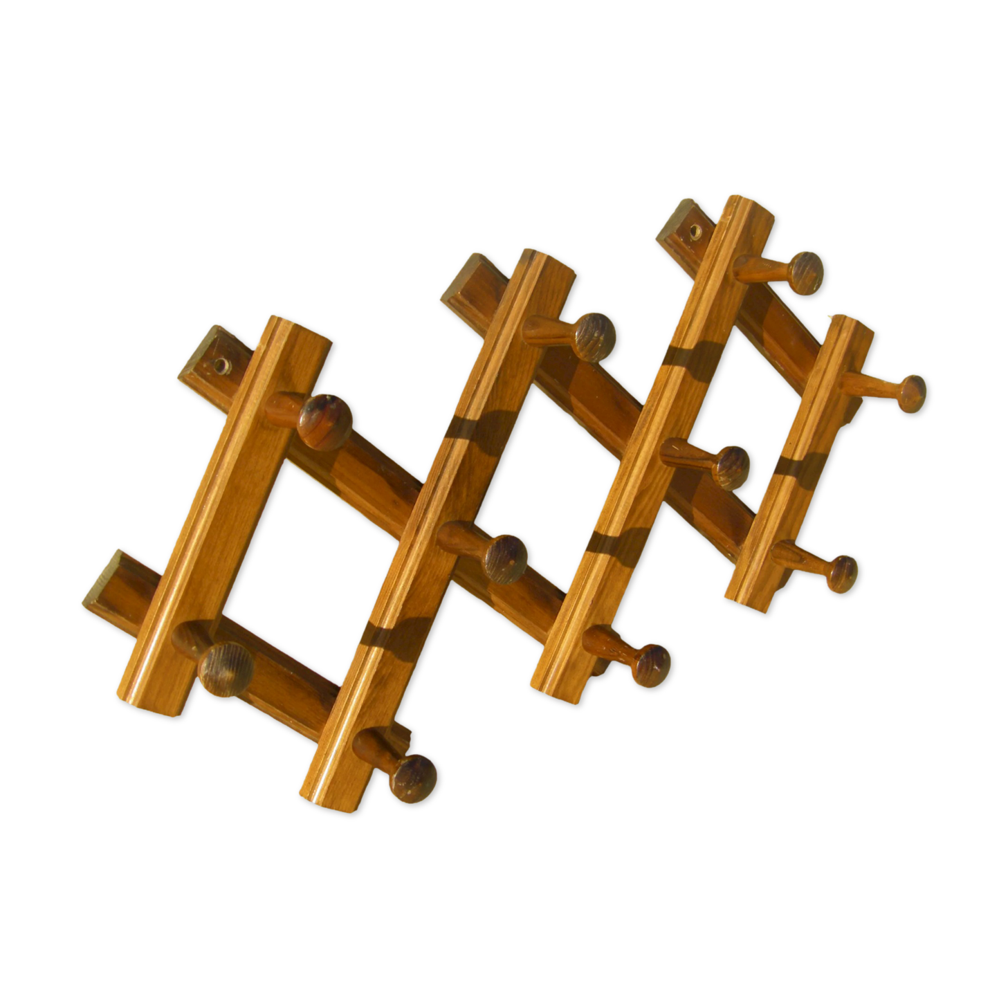 Vintage accordion coat rack