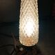 Lampe en verre texturé et métal. Année 60-70