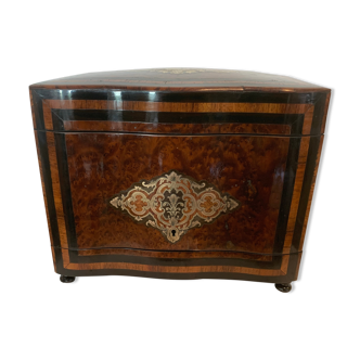 Complete liquor cellar Boulle Box Napoleon III Box Marquetry XIX century