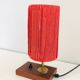 Lamp in wood, brass and wool