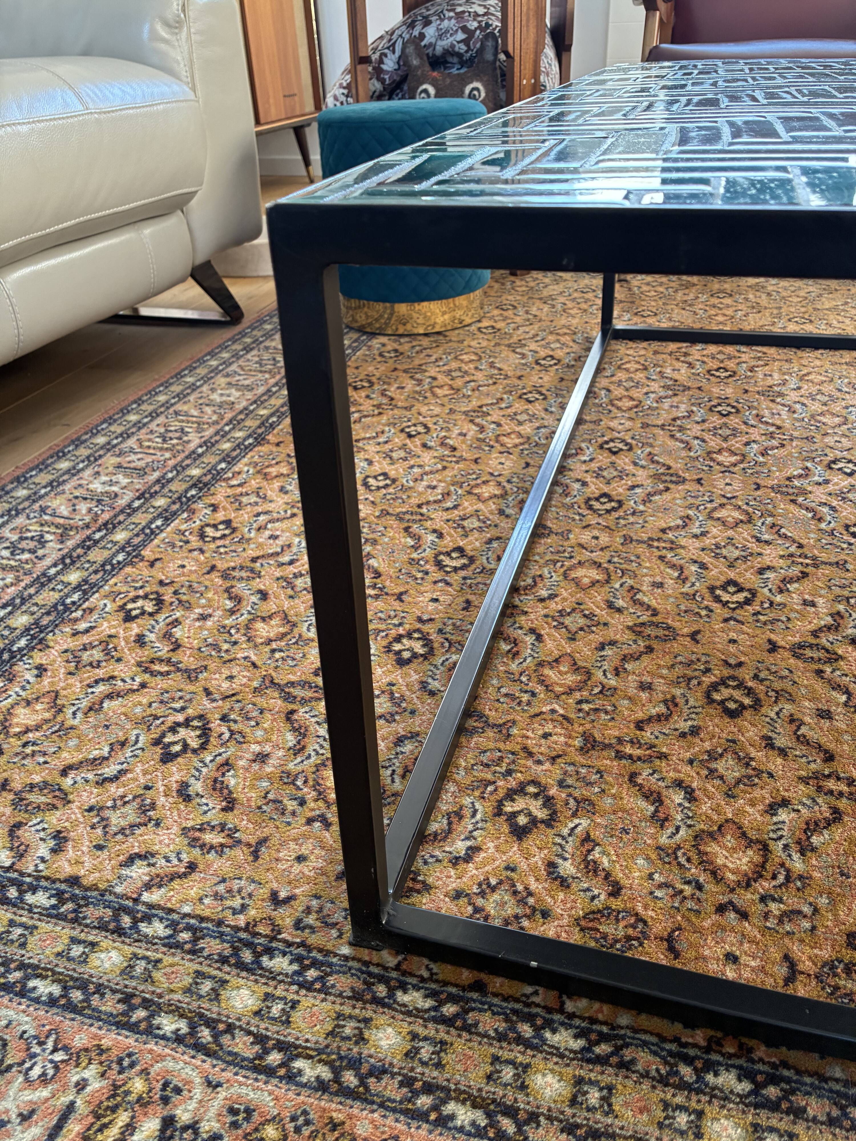 Contemporary ceramic tile table