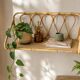 1960s rattan wall shelf
