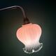 Vintage pink and clear glass elbow wall light.