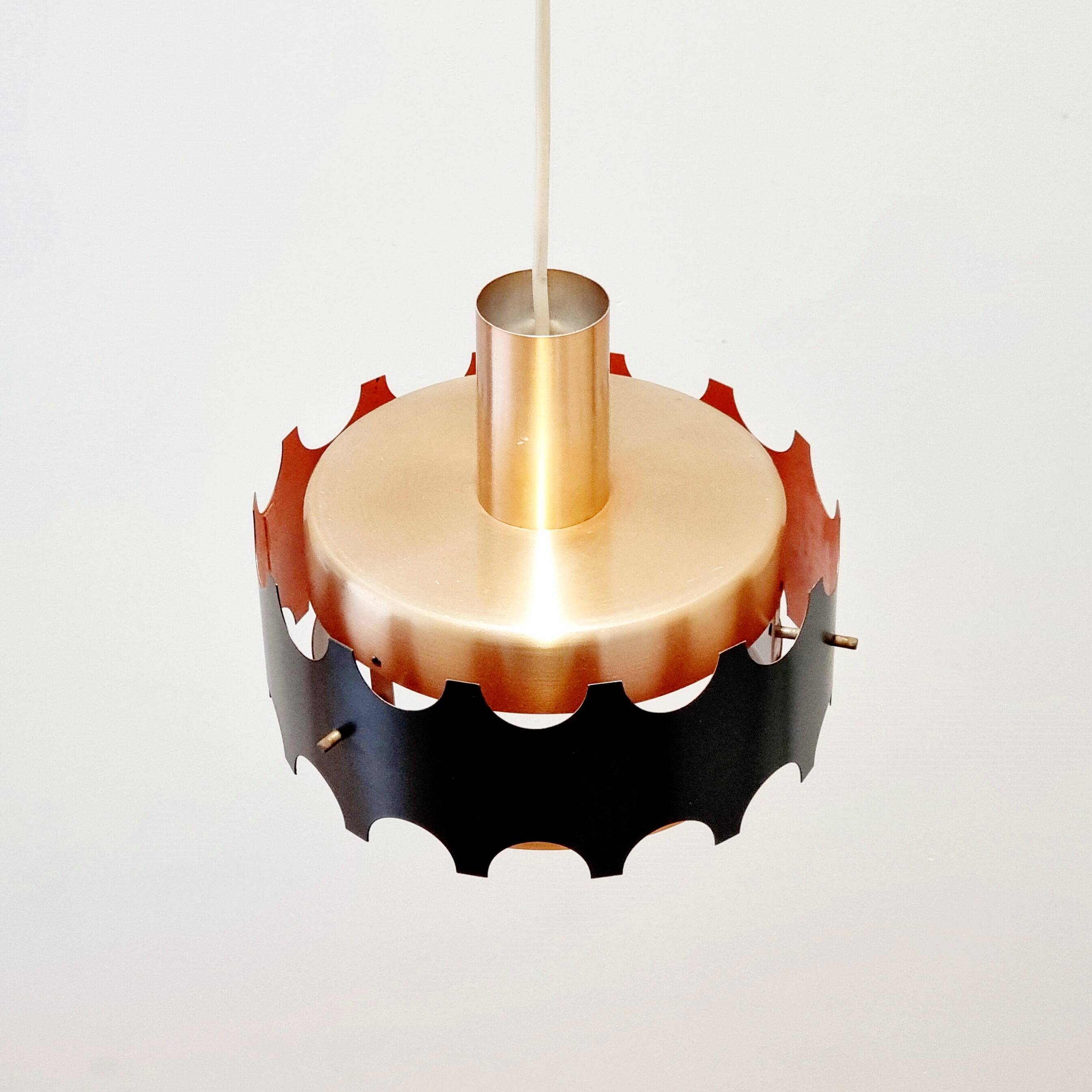 Mid Century Ceiling Light from VEB Metalldrücker Halle, Germany, 1960s