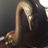 Pair d swans solid brass wall light