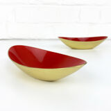 Pair of Scandinavian brass cups or bowls Ystad Metall, design Gunnar Ander, Sweden