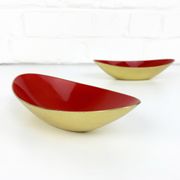 Pair of Scandinavian brass cups or bowls Ystad Metall, design Gunnar Ander, Sweden