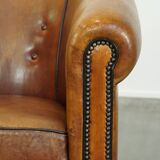 large luxury sheep leather club chair with a unique appearance