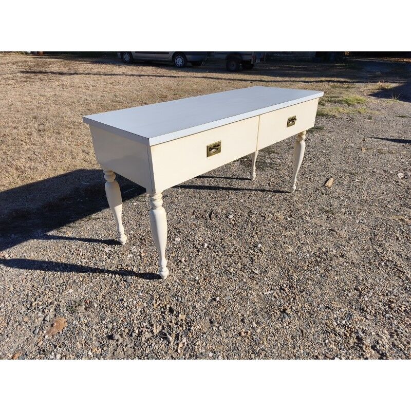 Console vintage bois et formica