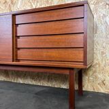 60s 70s teak sideboard Credenza cabinet Bartels Danish Modern Design