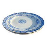 2 assiettes Faïence Ancienne (Décor Bleu)