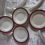 Set of 4 plates Digoin Sarreguemines