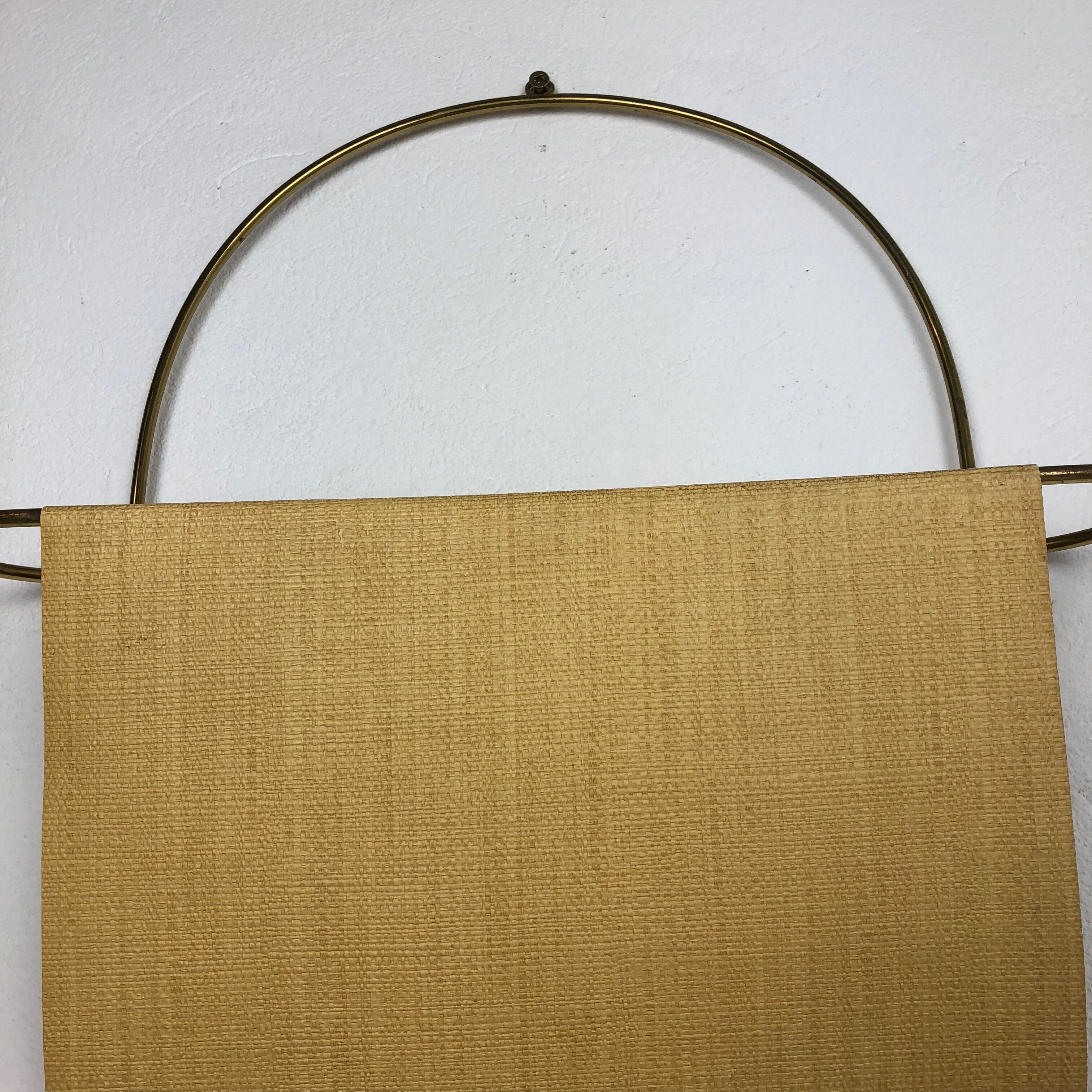 Vintage Brass Wall Hanging Magazine Holder, Austria, 1950s