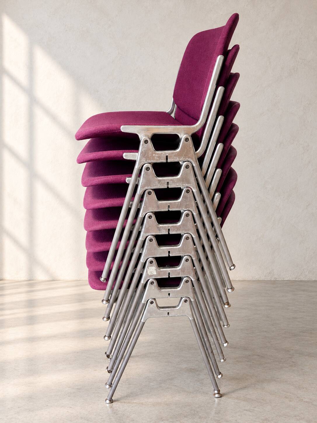 Set of 4 DSC 106 chairs by Castelli