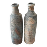 Pair of antique stoneware bottles from Normandy – Ger