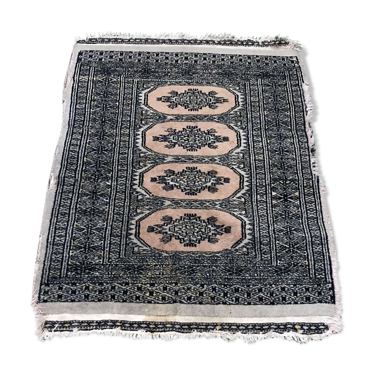 Carpet in wool and silk - hand made 65x90cm