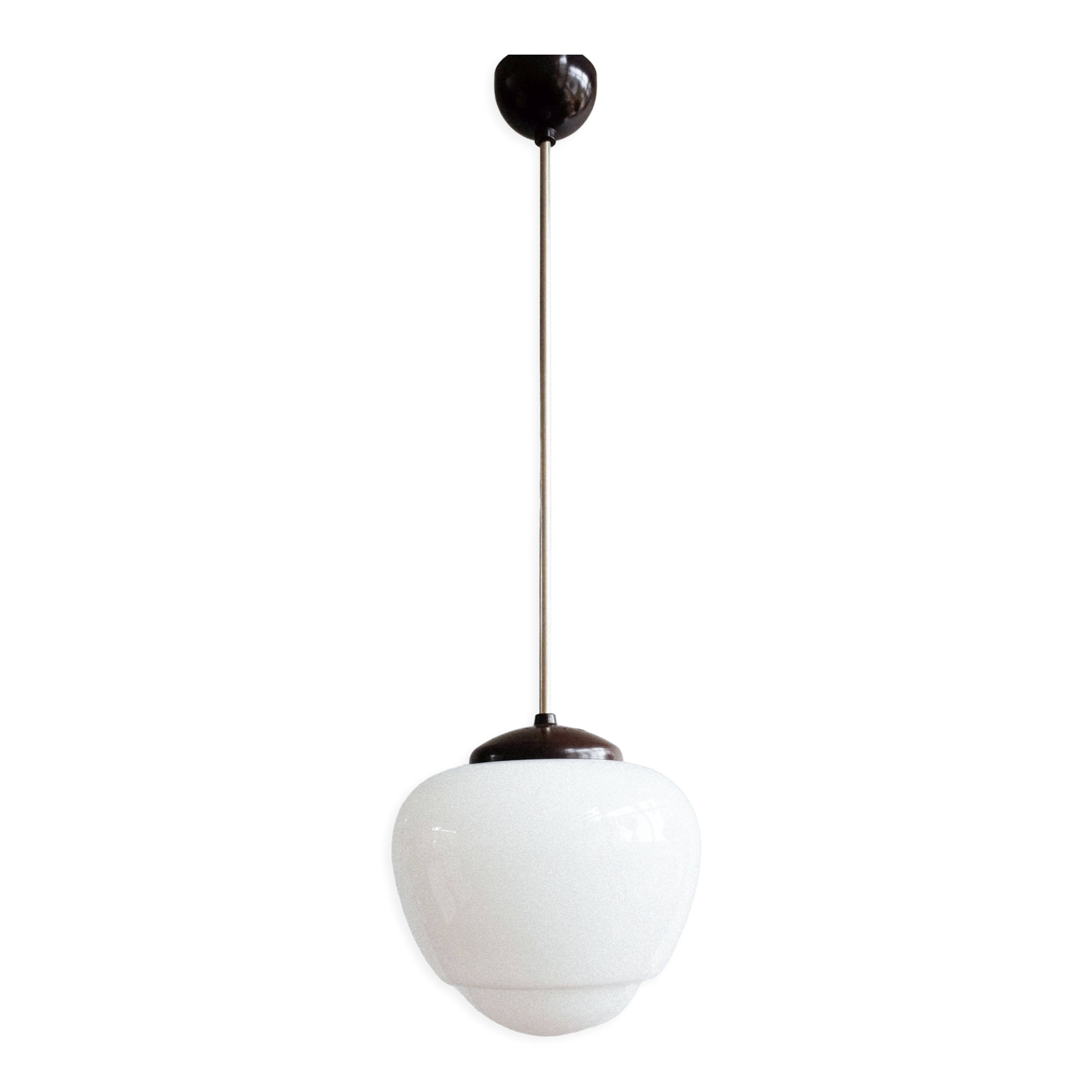 Czechoslovak bakelite hanging school lamp, 1960s