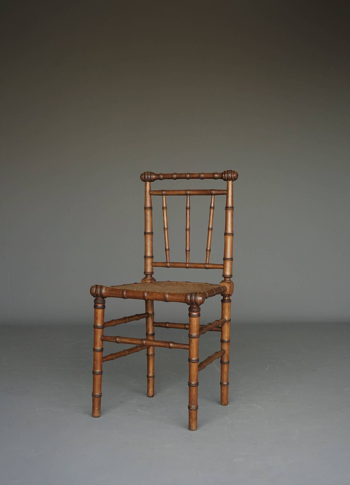 Antique American Faux Bamboo Side Chair. 1880s