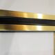 Set of Nesting Coffee Tables in Gold Metal & Beveled Glass by Pierre Vandel