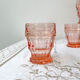 6 verres rose vintage style art déco