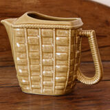 Earthenware pitcher, imitation straw