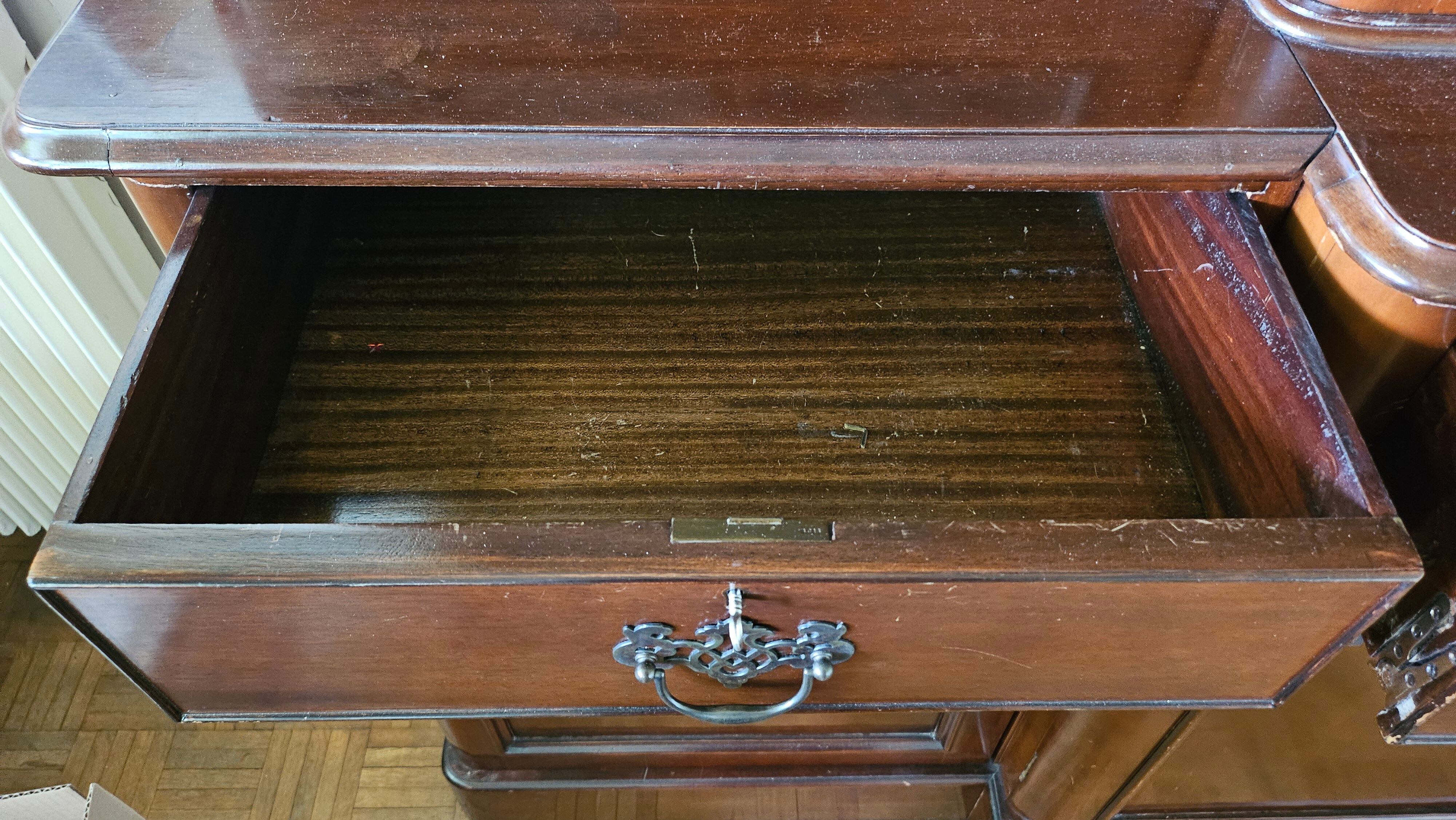 English library showcase and secretary