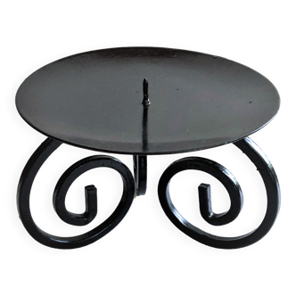 Black wrought iron picnic candle holder