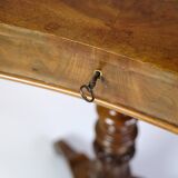 Anitque Side/Sewing Table On Column Made In Mahogany From 1890s