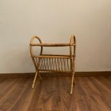 Rattan magazine rack