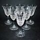 Set of 6 tarn white wine glasses 13.8 cm in diamond cut crystal from saint-louis