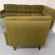 Ancien canapé d’angle modulable design scandinave en tissu vert 1960