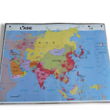 Carte scolaire poster vintage Asie édition MDI / ancienne carte / carte scolaire/ Magic'Puce