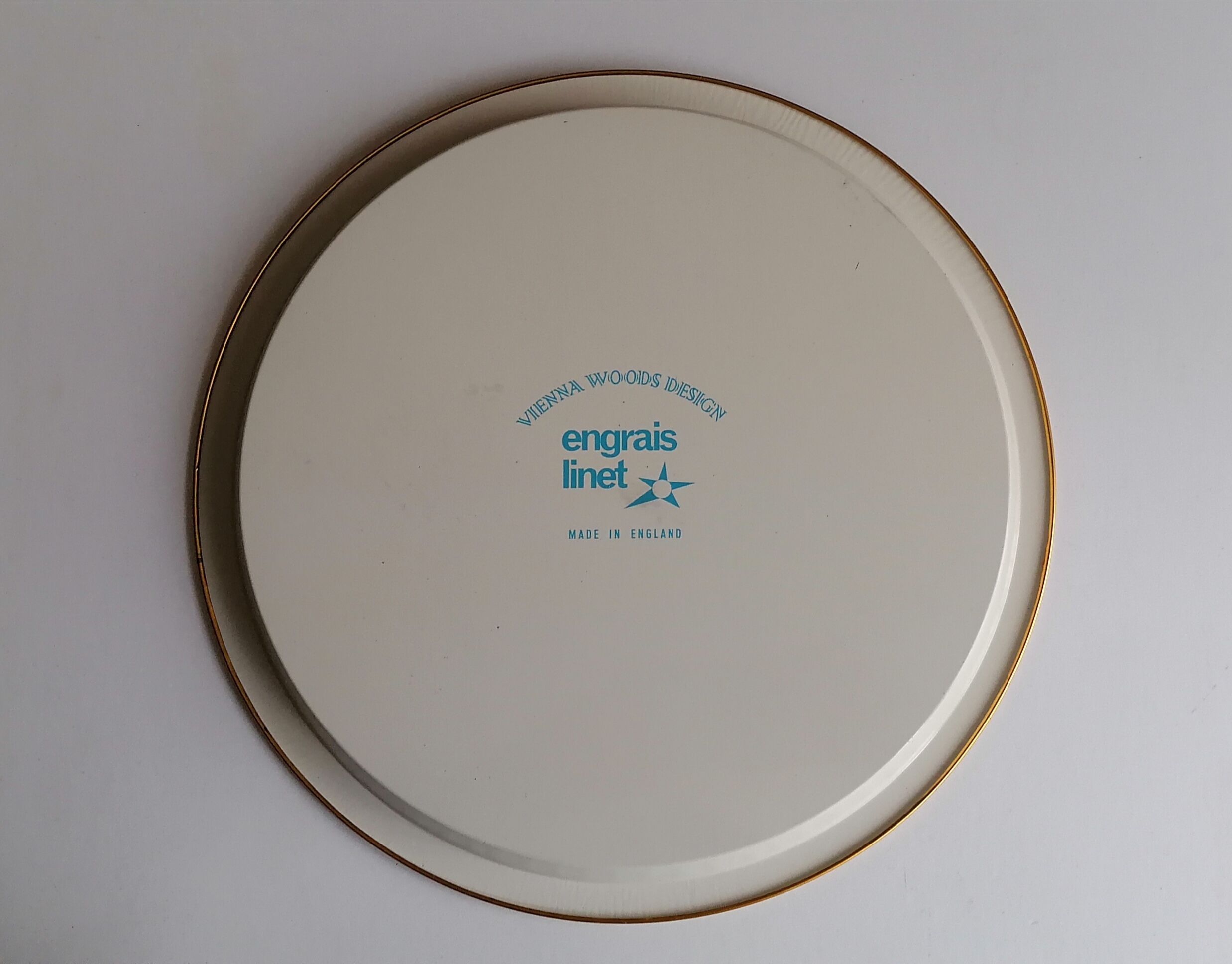 Metal tray Vienna Woods printed cachmire 70s