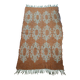 Large vintage orange and white rug in 70s/Baroque style (170x95)