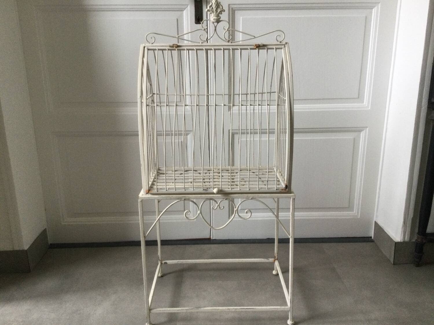 Iron liquor cabinet console table