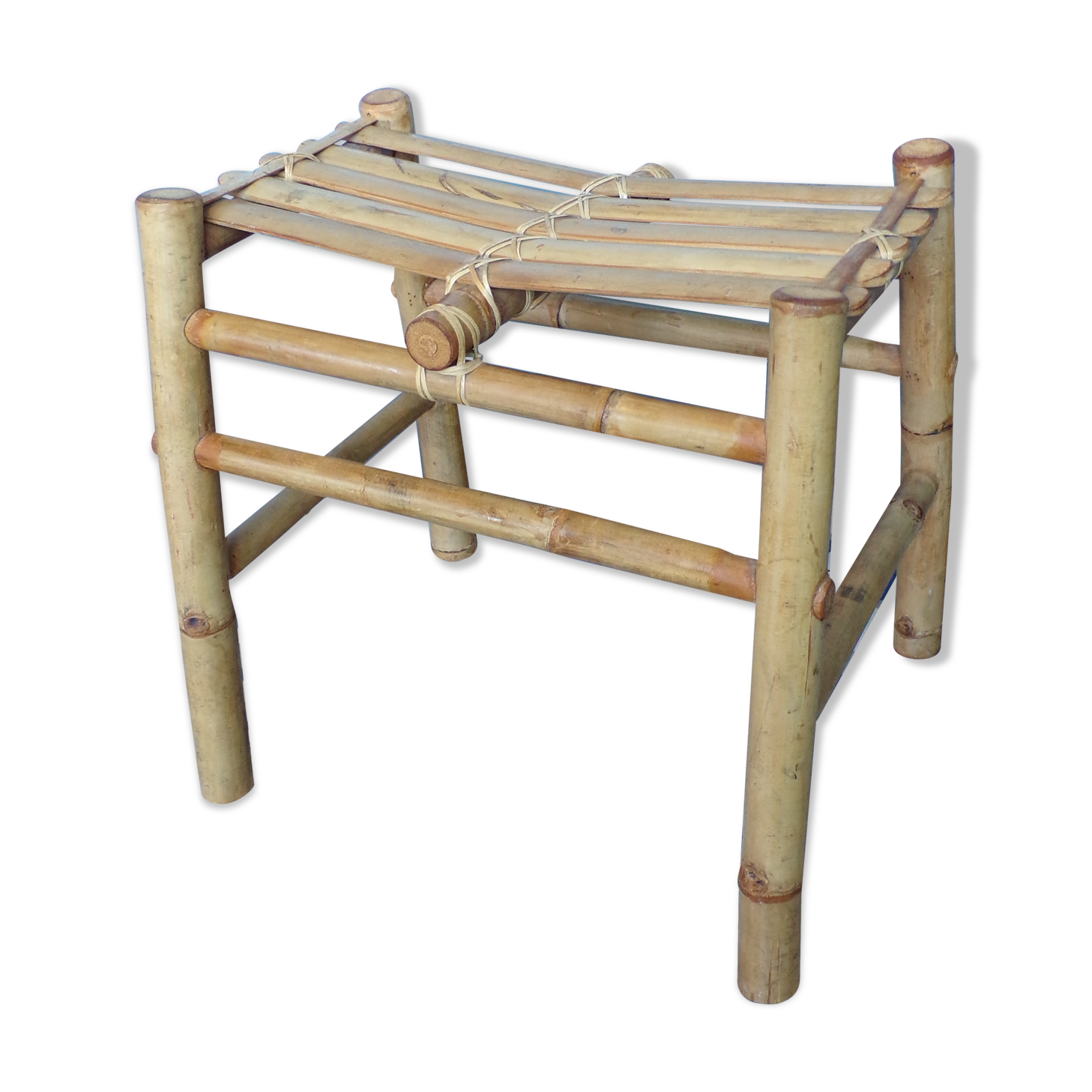 Vintage bamboo stool