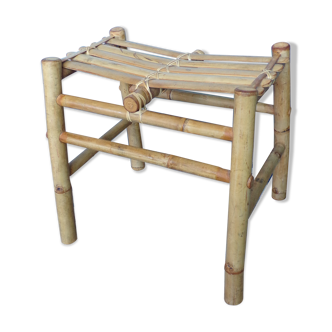 Tabouret bambou vintage