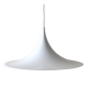 Grande suspension en métal blanc tulipe