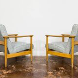 Vintage Armchairs Gfm 142 By Edmund Homa, Gfm, Poland, 1960’s, Set Of 2