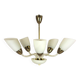 Mid-century steel & glass pendant lamp, 1960s