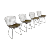 Set of 4 mid century side chairs by harry bertoia for knoll