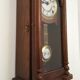 Mid Century Vintage Victorian Style Wall Clock Wood Case,Chime, in Working order