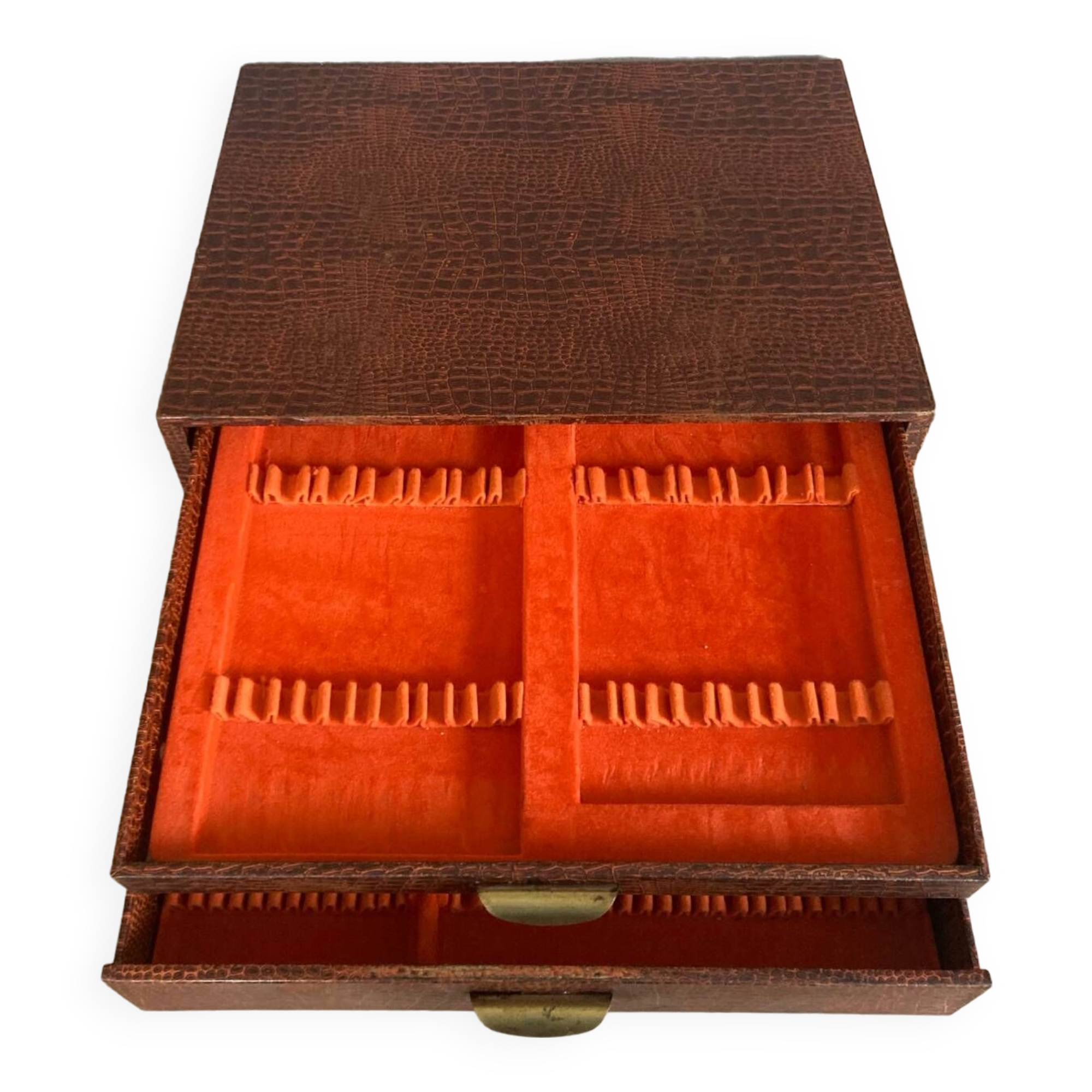 1960s cutlery box with Croco-style coating